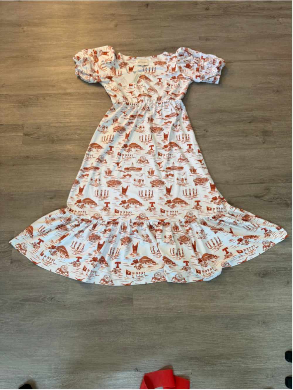 Women's Smith & Quinn Texas Longhorns Midi Dress XL White Orange
